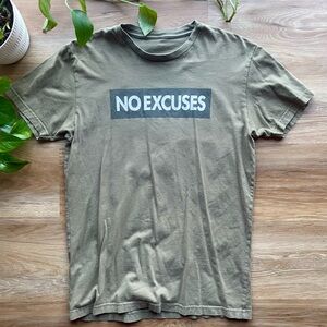 Casual Olive 'No Excuses' Tee